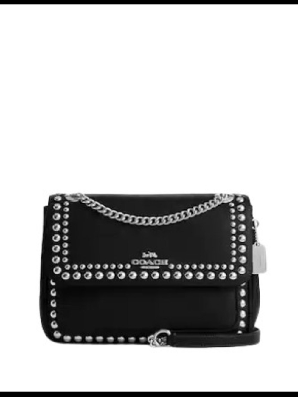 COACH Klare Black Leather Studded Chain Crossbody Bag - NWOT - No Longer Made
